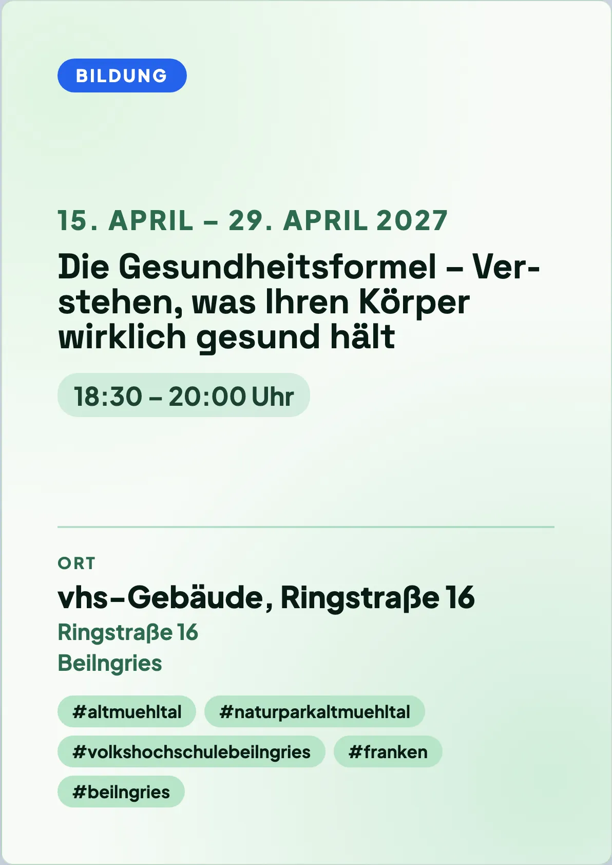 Veranstaltungsflyer