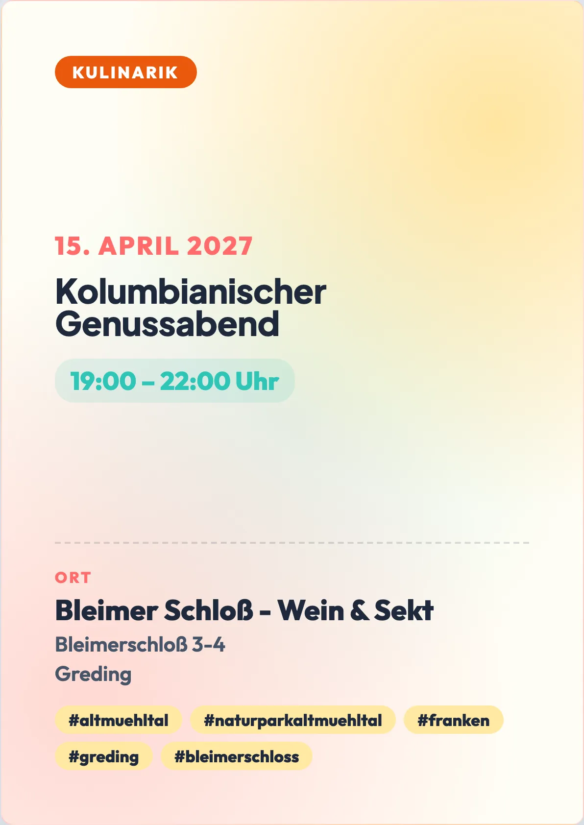 Veranstaltungsflyer