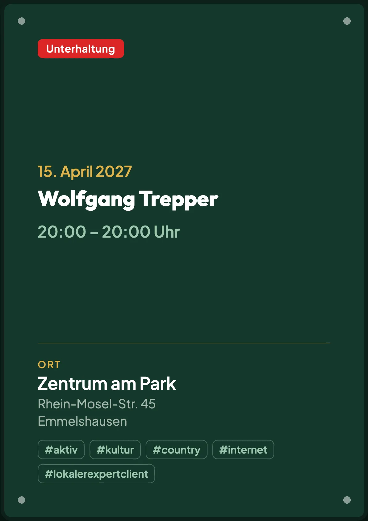Veranstaltungsflyer