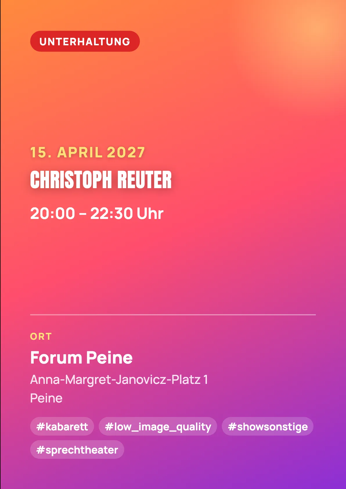 Veranstaltungsflyer