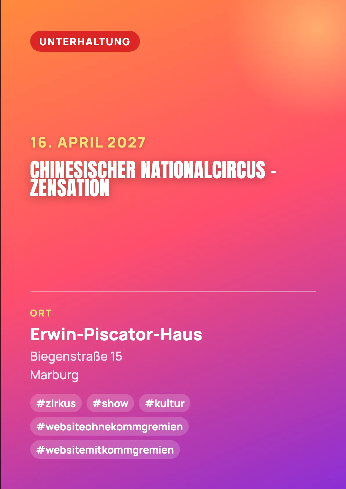 Veranstaltungsflyer