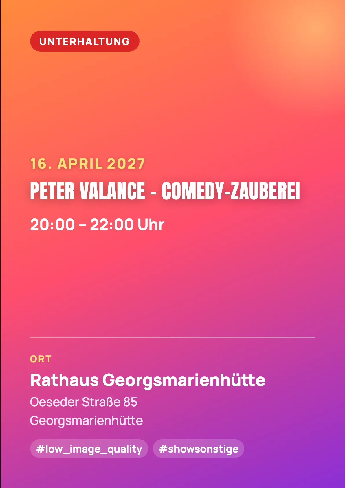 Veranstaltungsflyer
