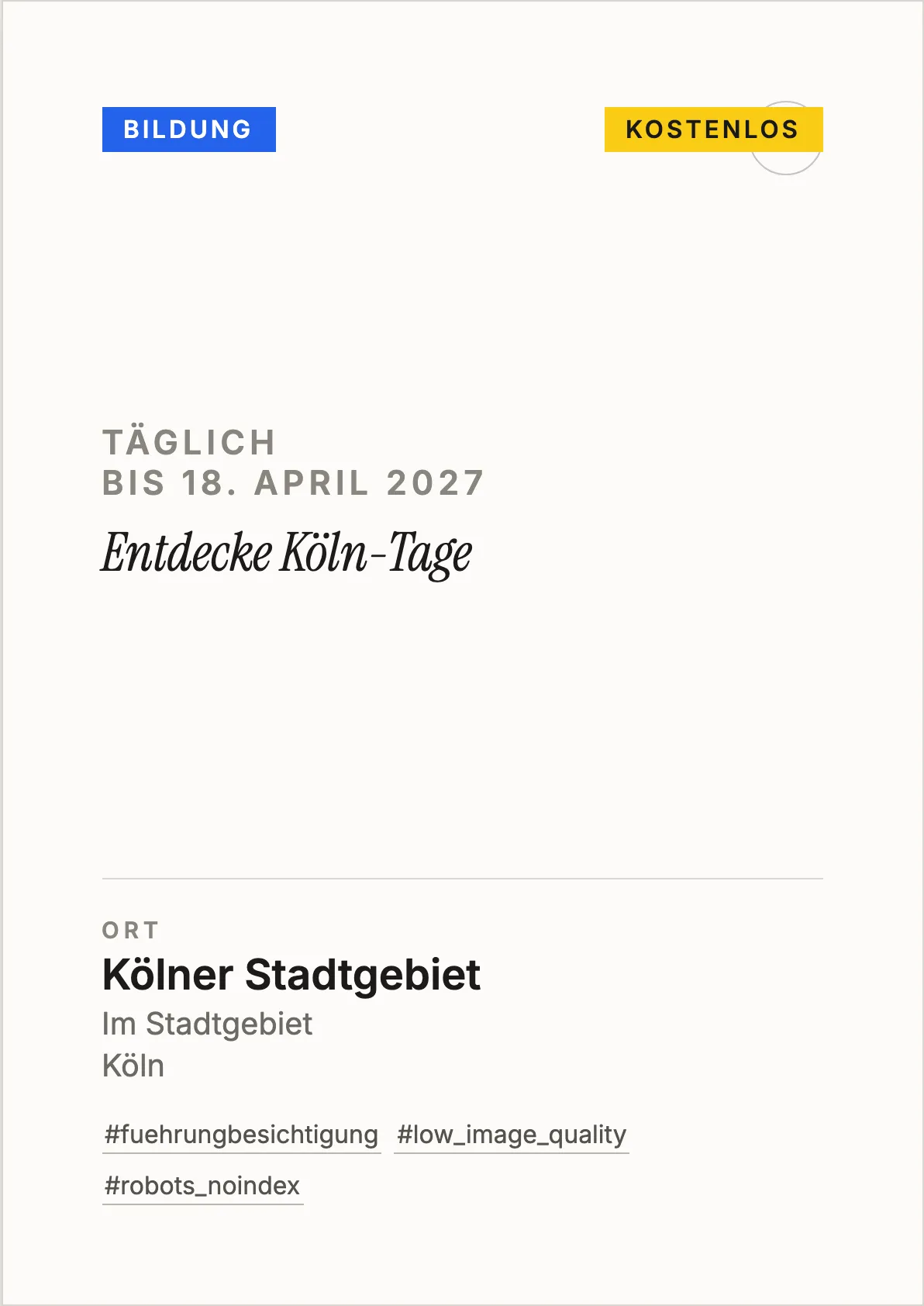 Veranstaltungsflyer