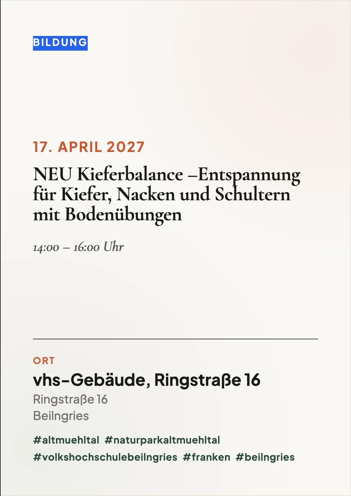 Veranstaltungsflyer
