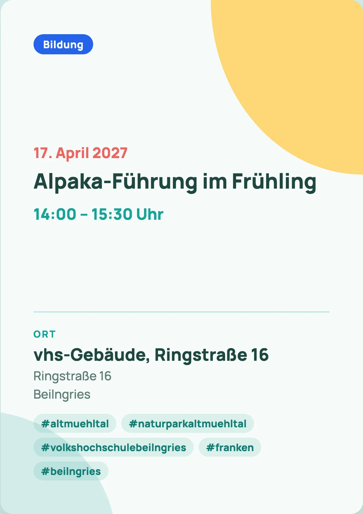 Veranstaltungsflyer