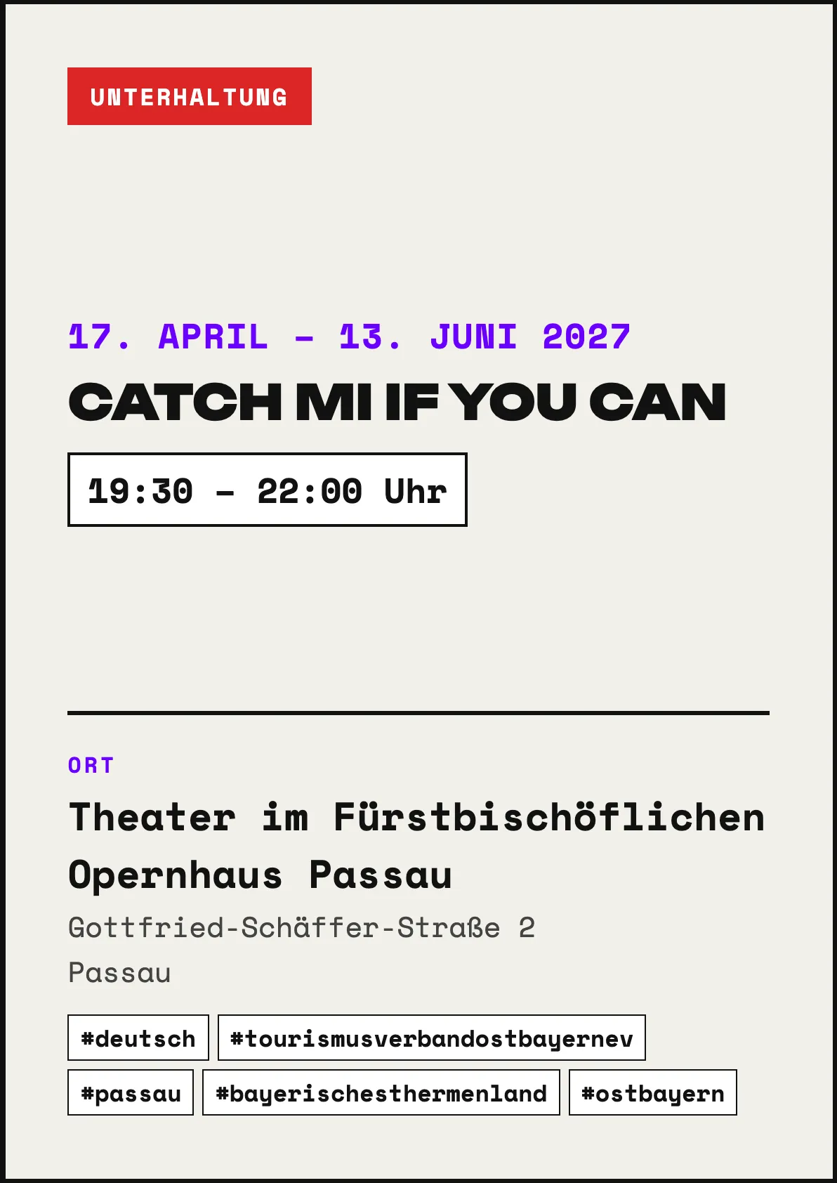 Veranstaltungsflyer
