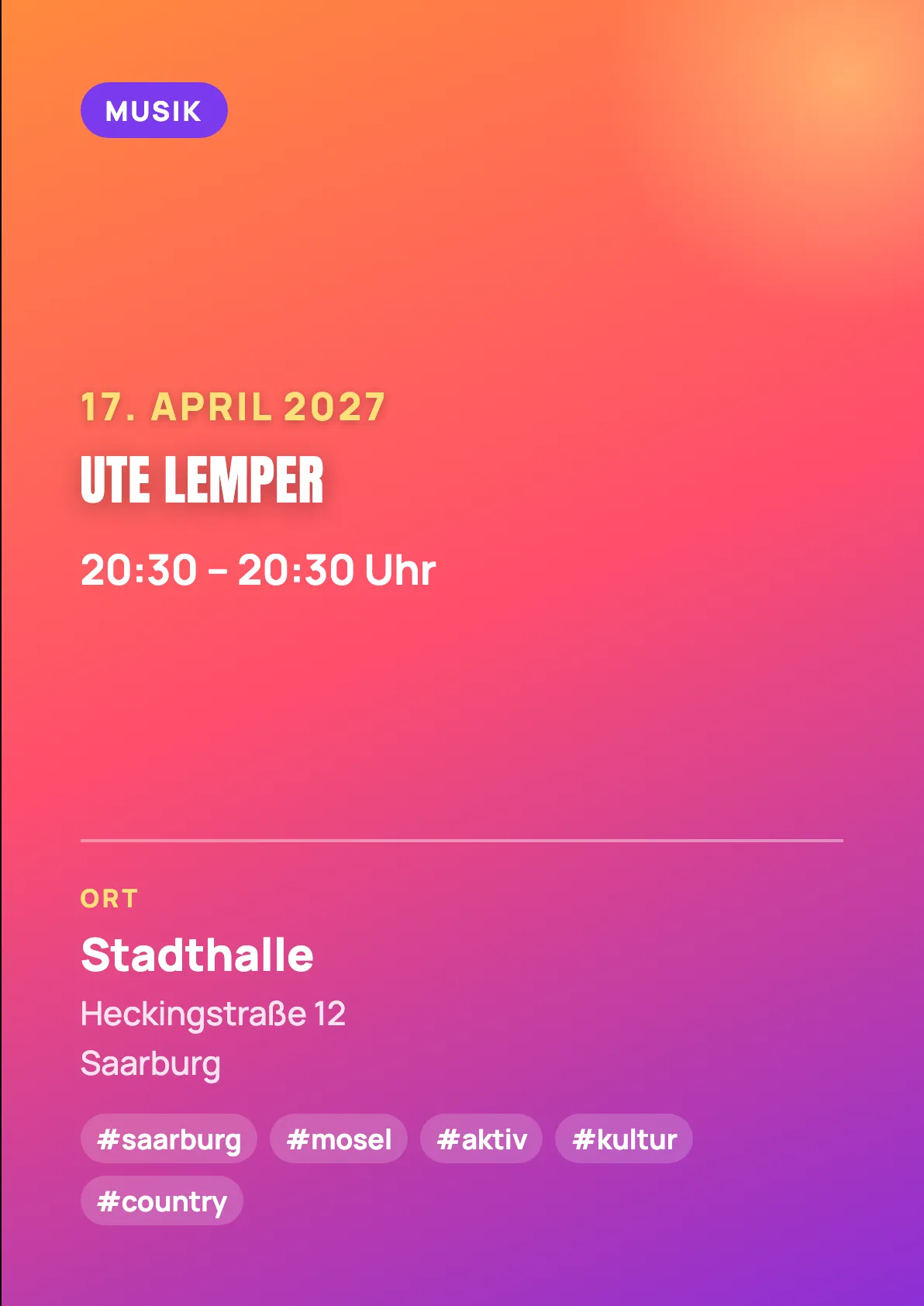 Veranstaltungsflyer