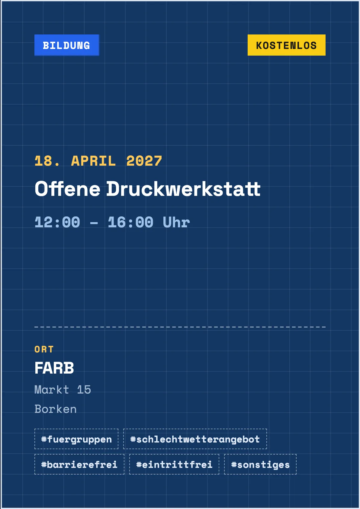 Veranstaltungsflyer