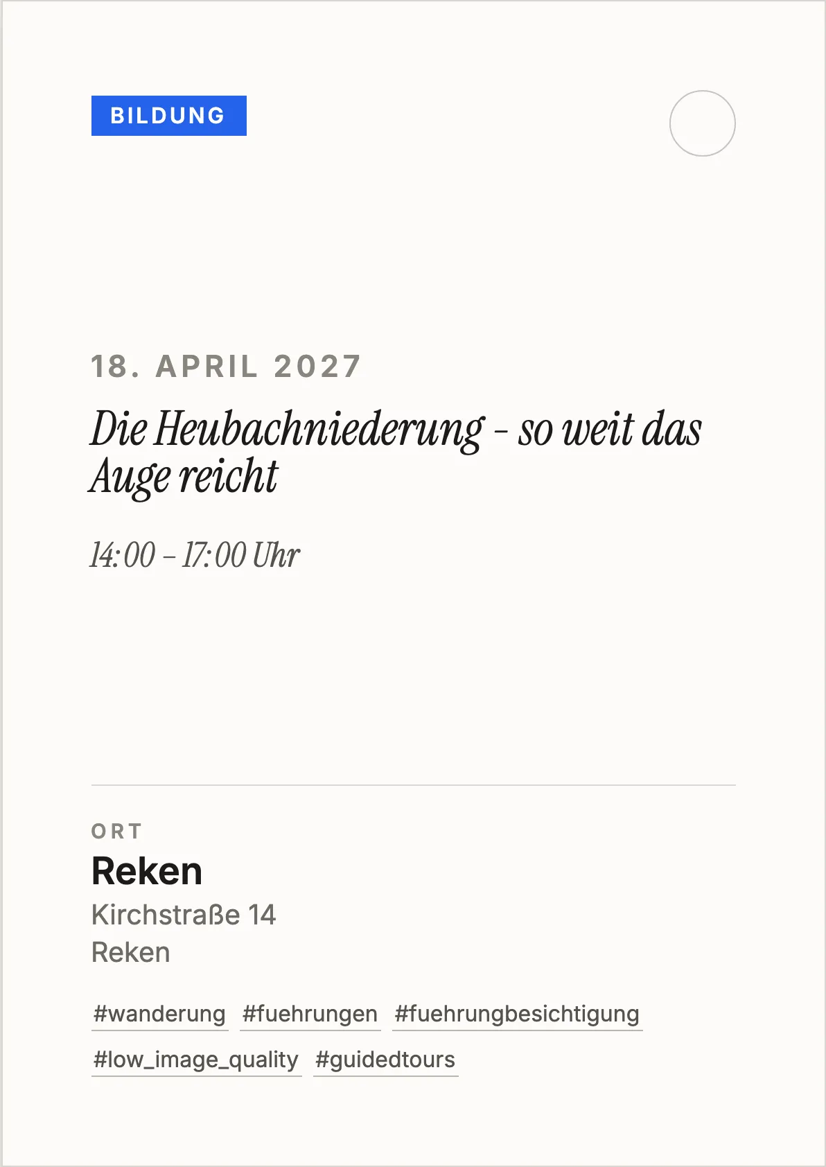 Veranstaltungsflyer