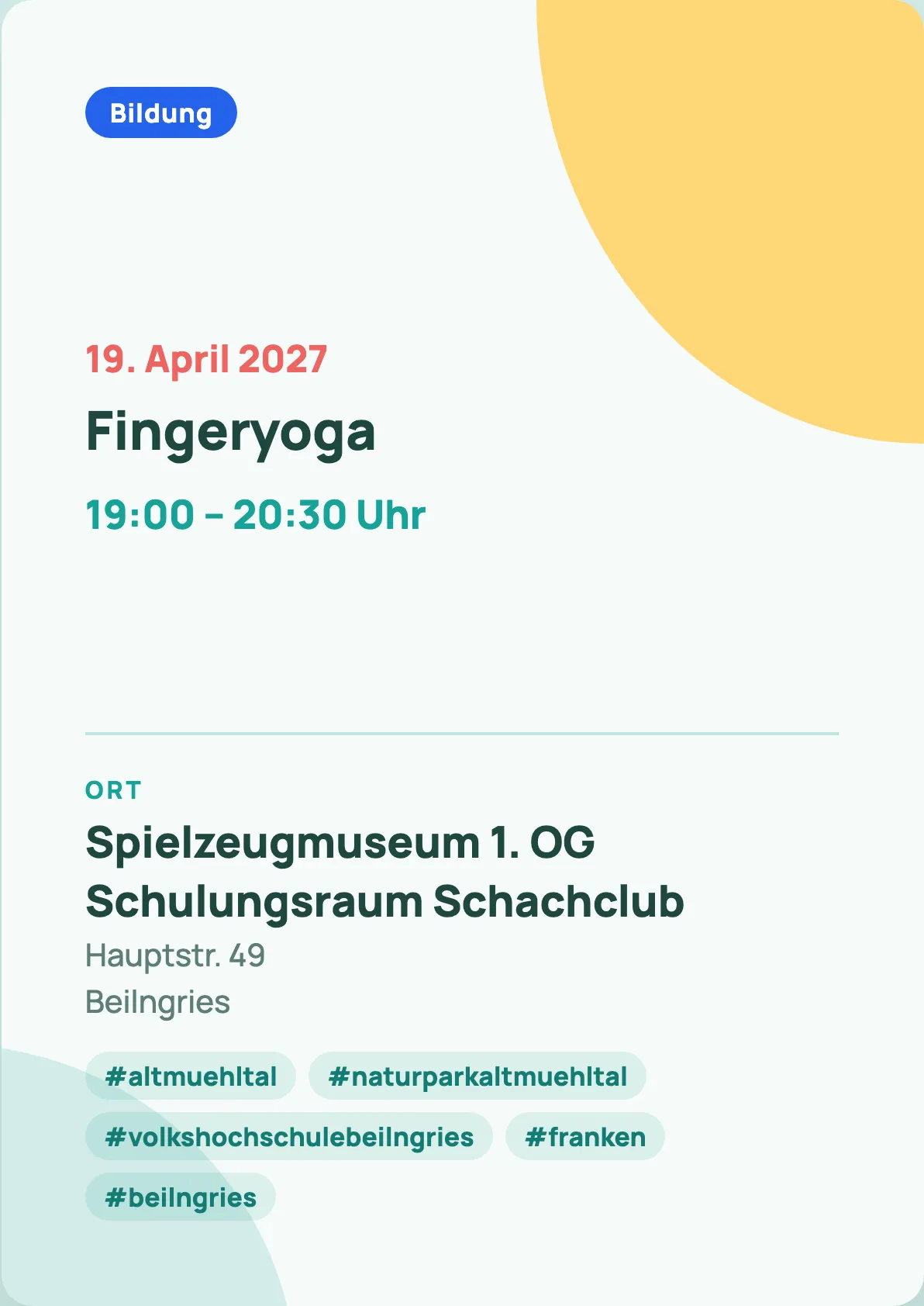 Veranstaltungsflyer