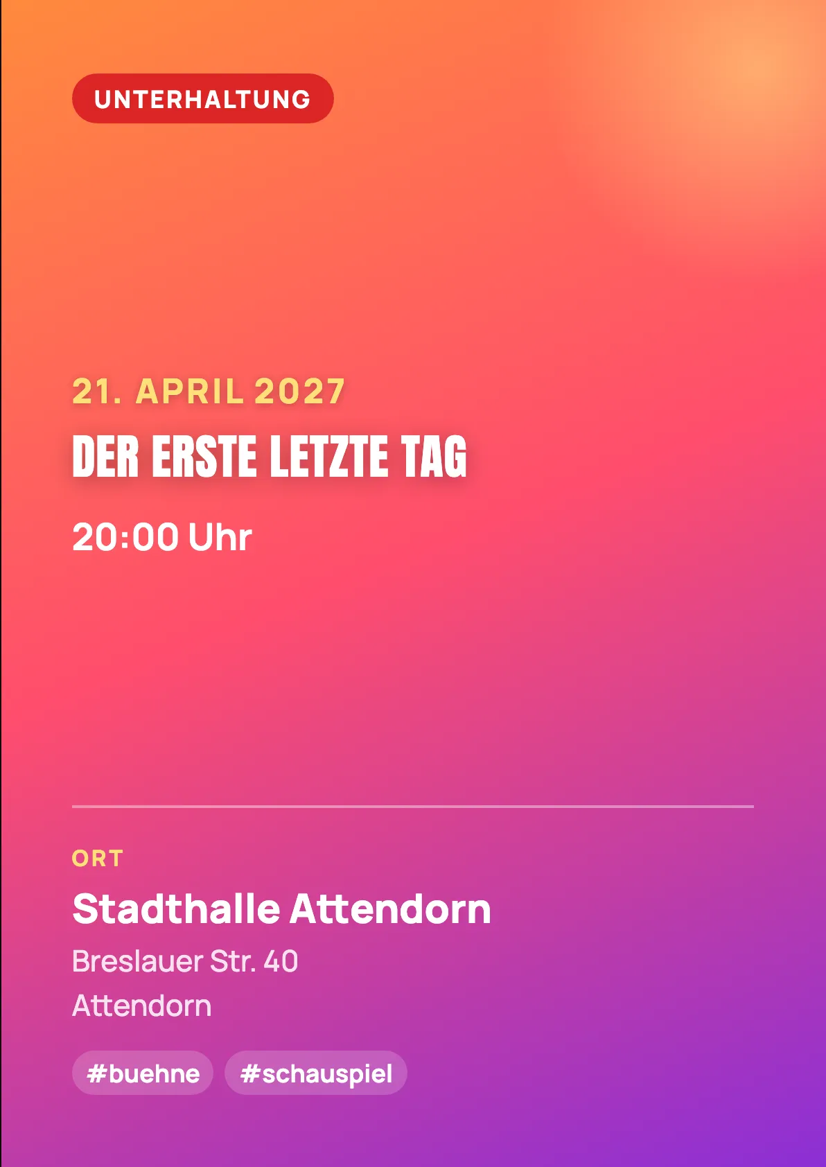 Veranstaltungsflyer