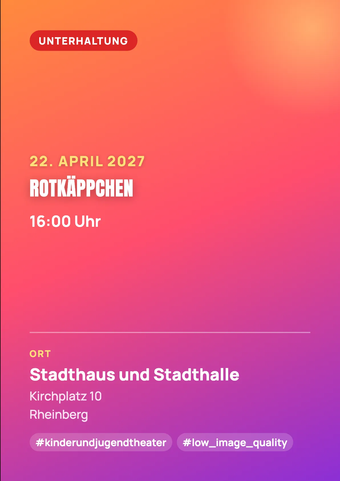 Veranstaltungsflyer