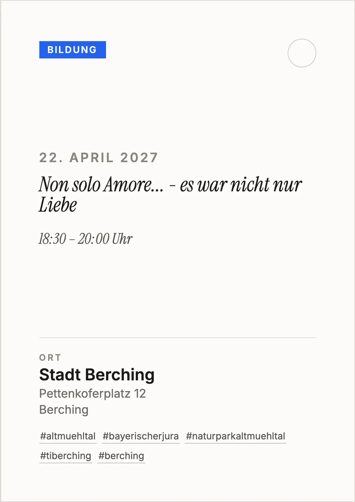 Veranstaltungsflyer