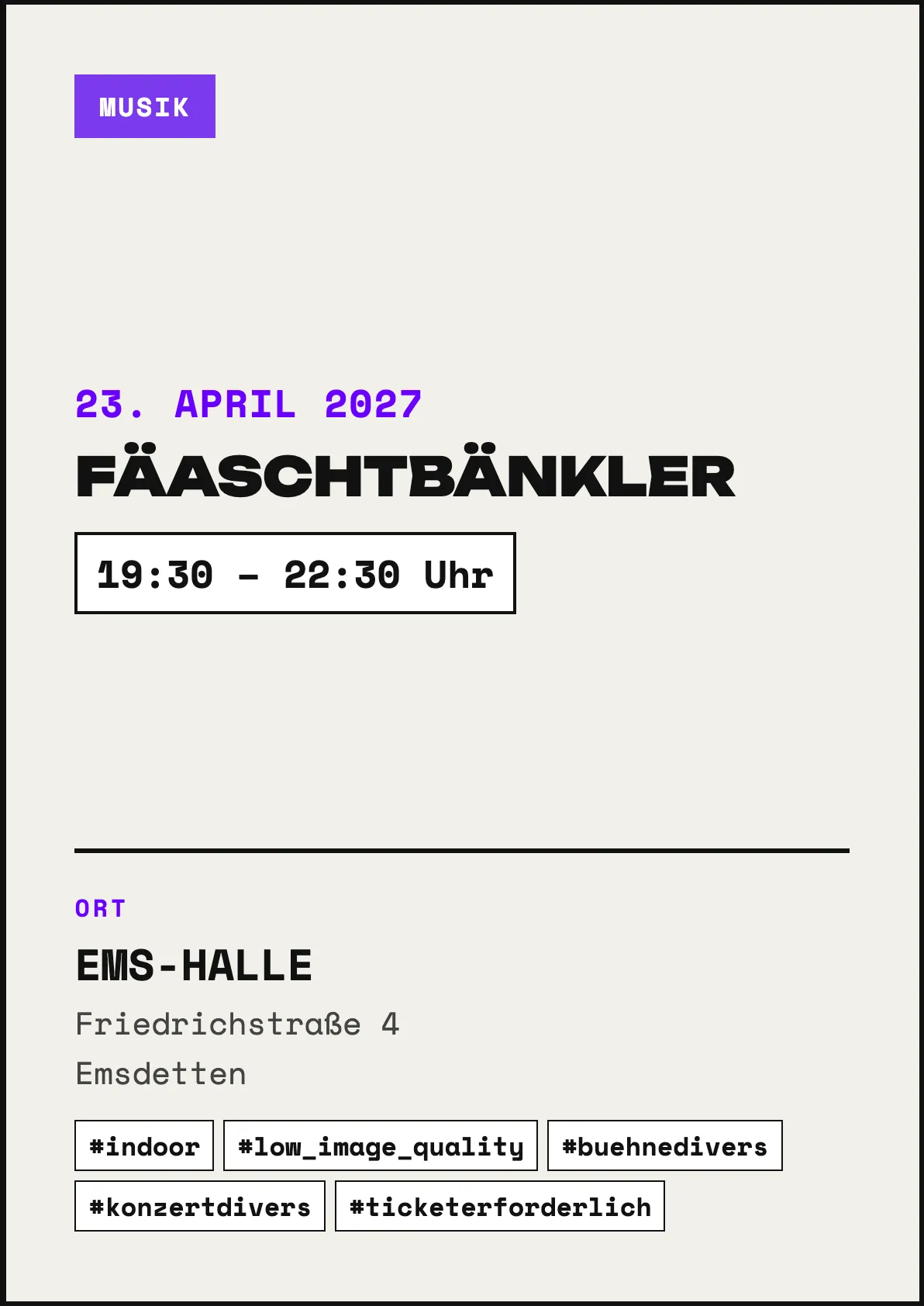 Veranstaltungsflyer