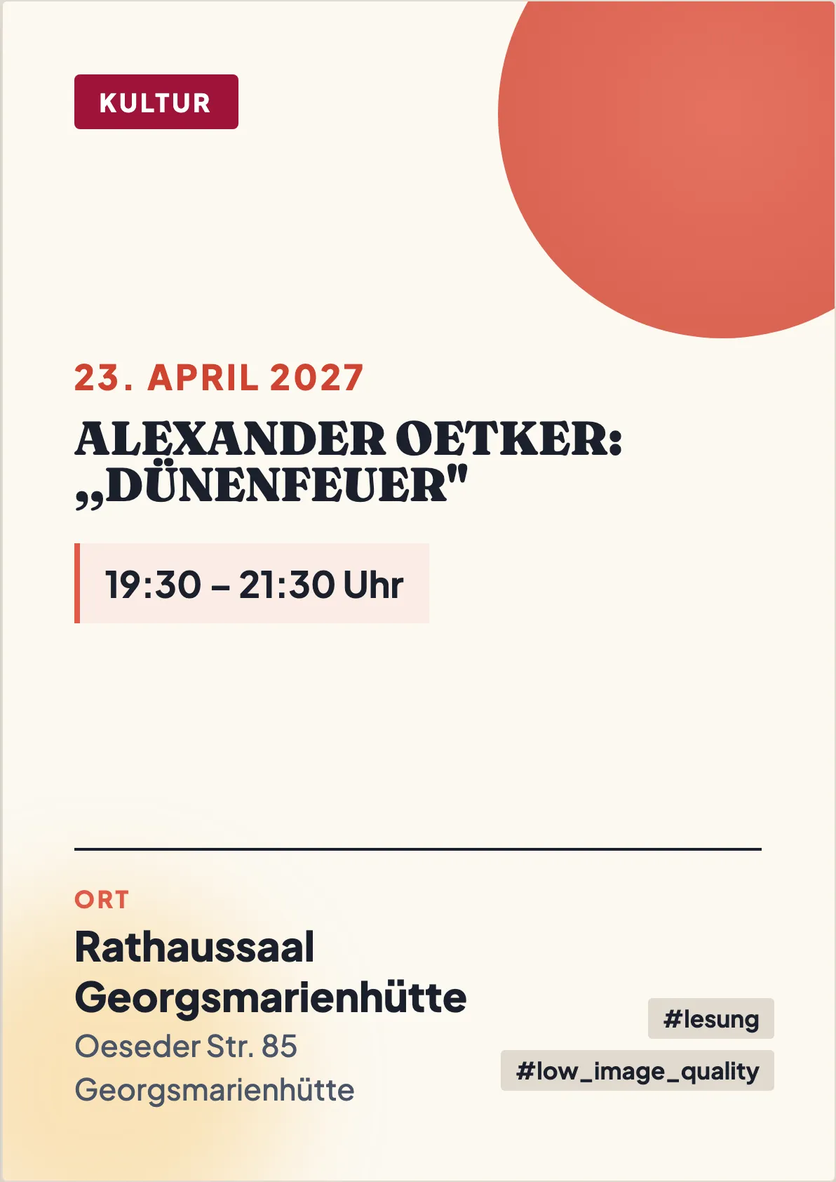 Veranstaltungsflyer