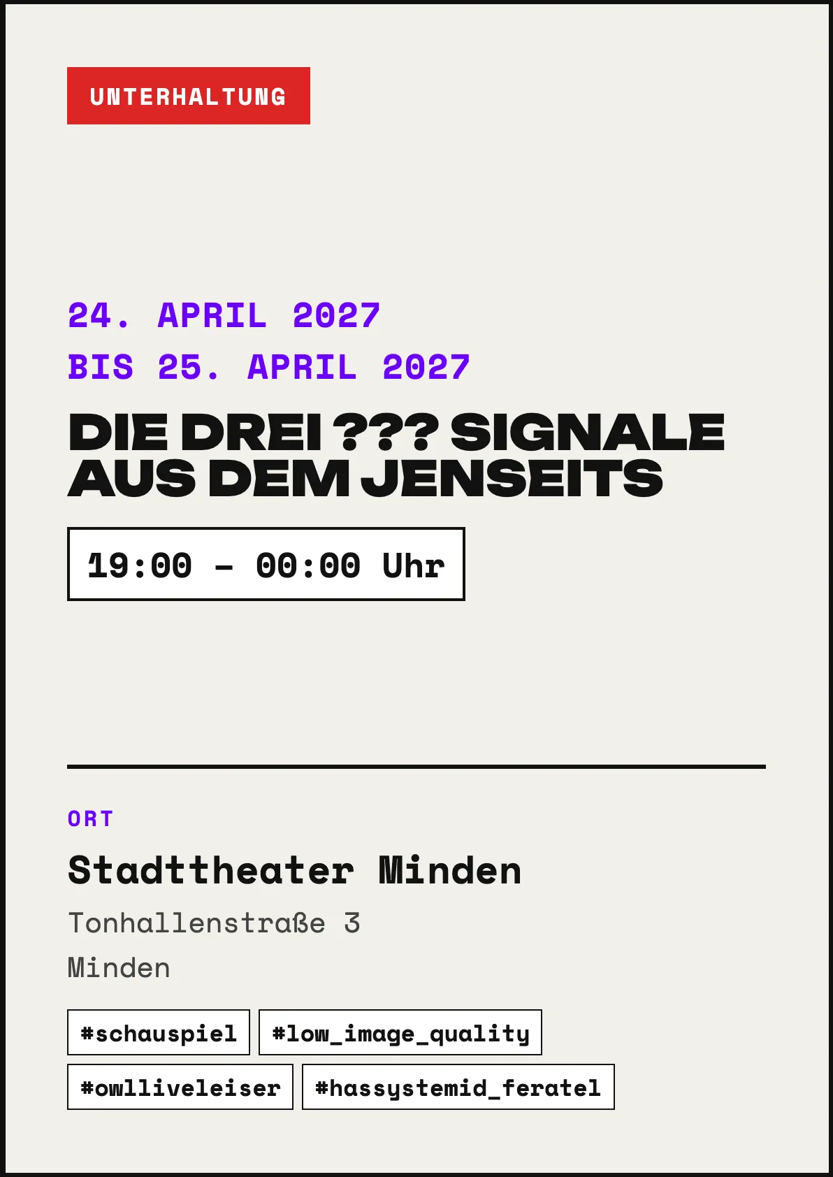 Veranstaltungsflyer