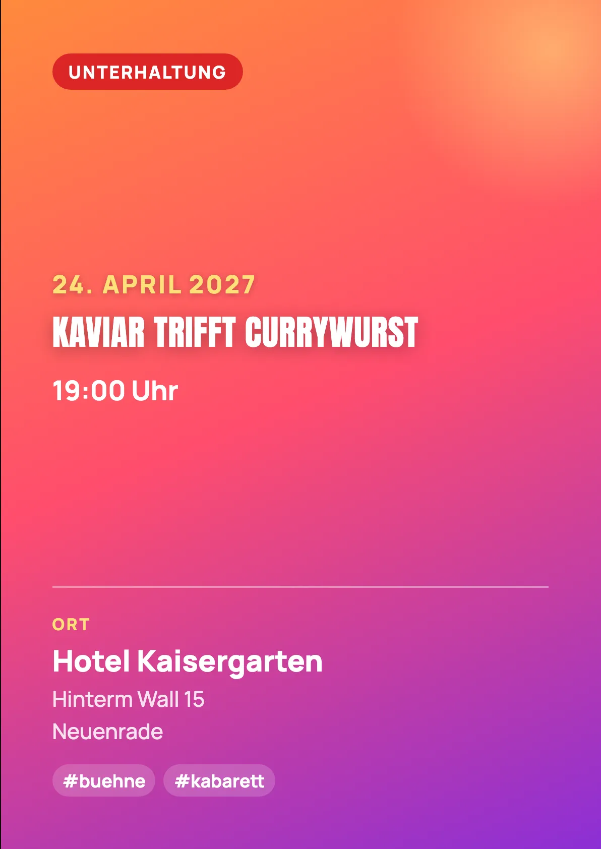 Veranstaltungsflyer