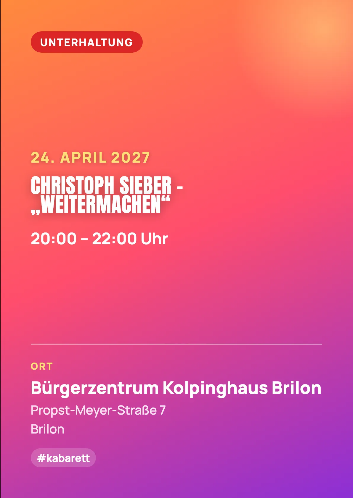 Veranstaltungsflyer