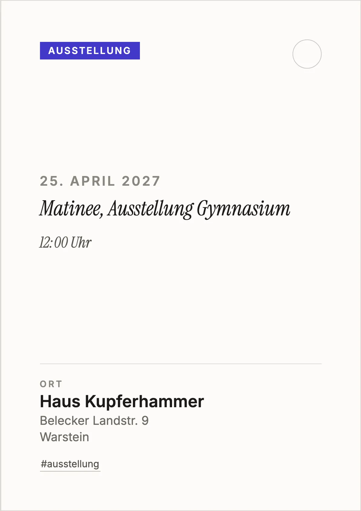 Veranstaltungsflyer