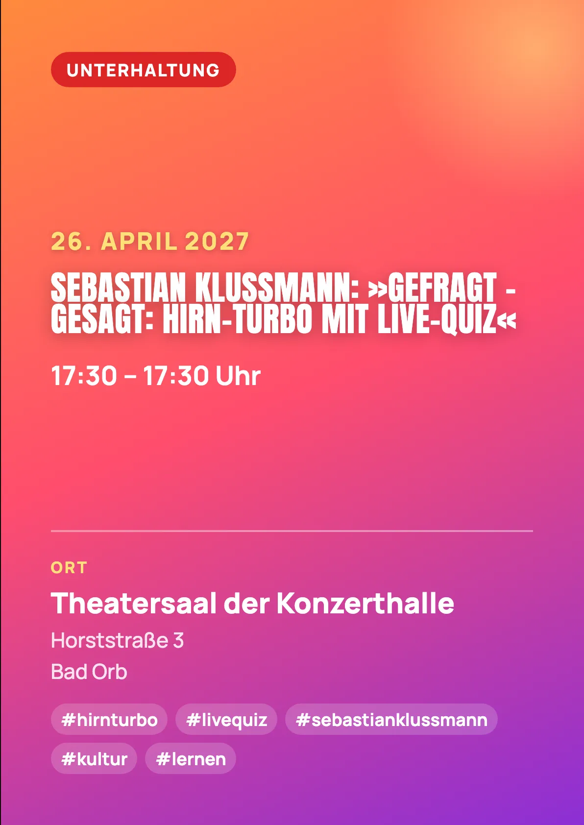 Veranstaltungsflyer
