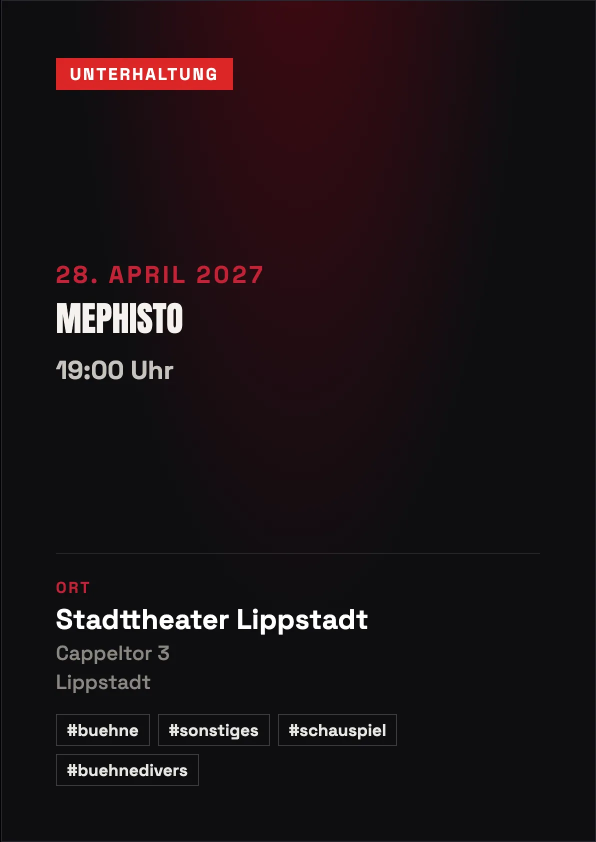 Veranstaltungsflyer