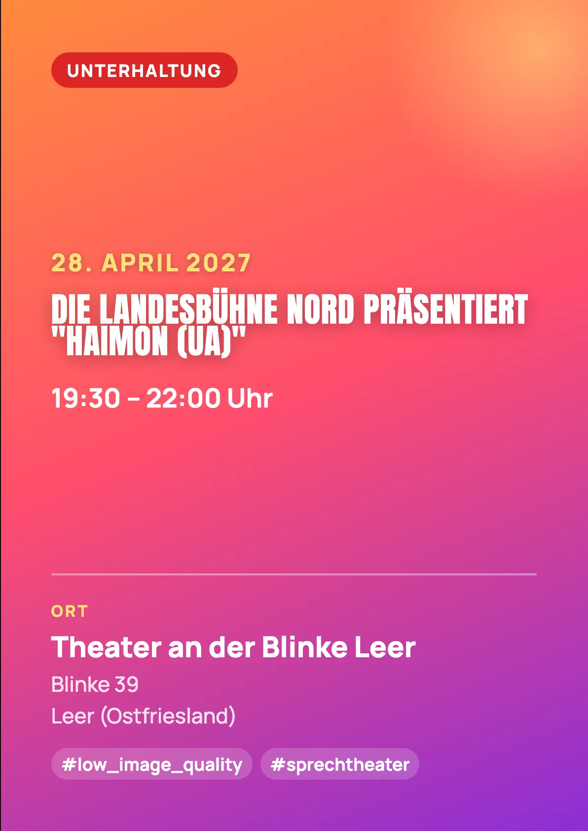 Veranstaltungsflyer