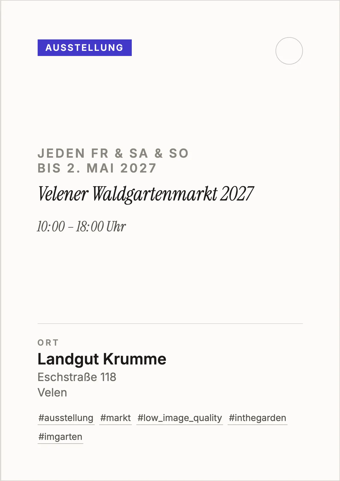 Veranstaltungsflyer
