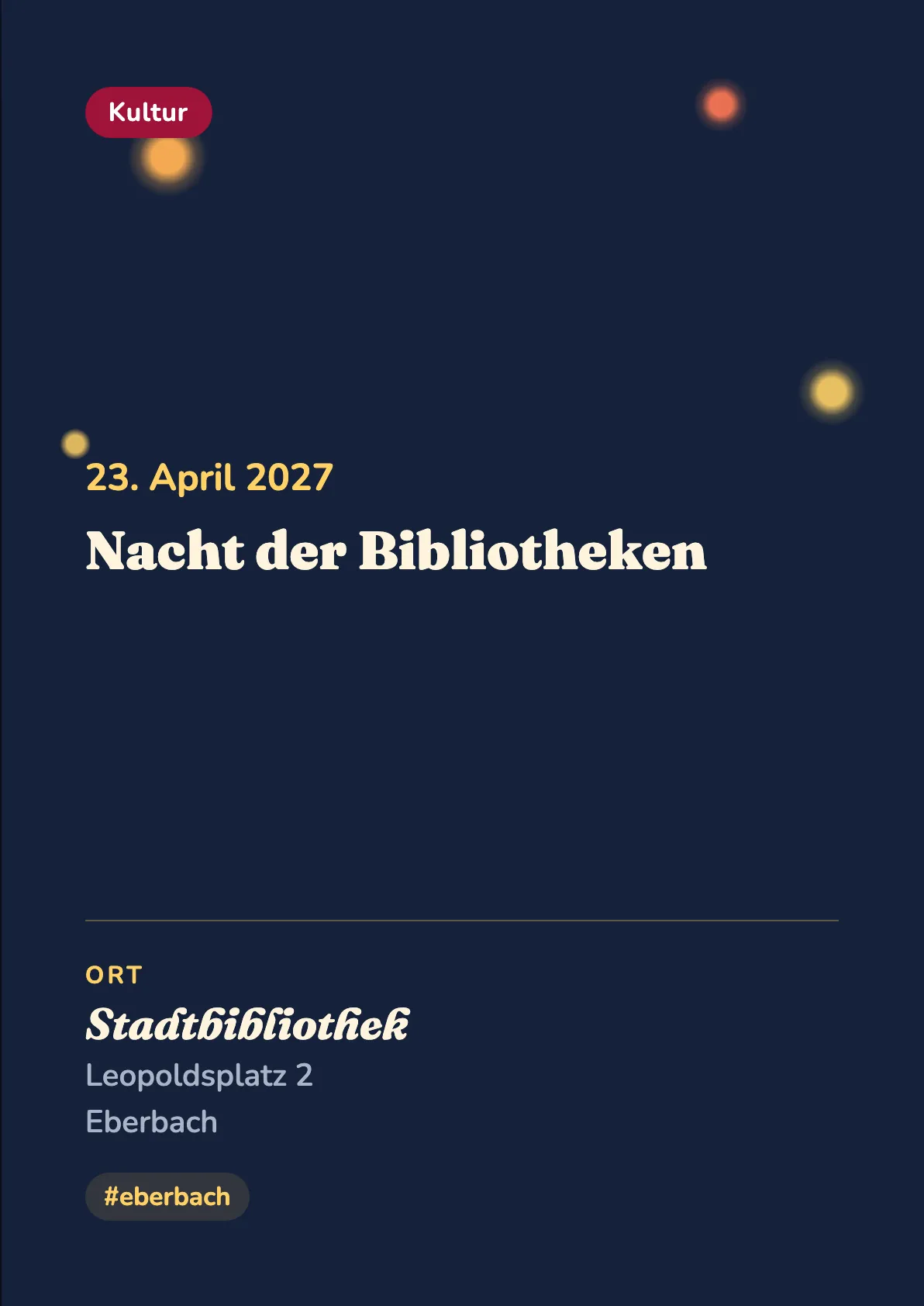 Veranstaltungsflyer