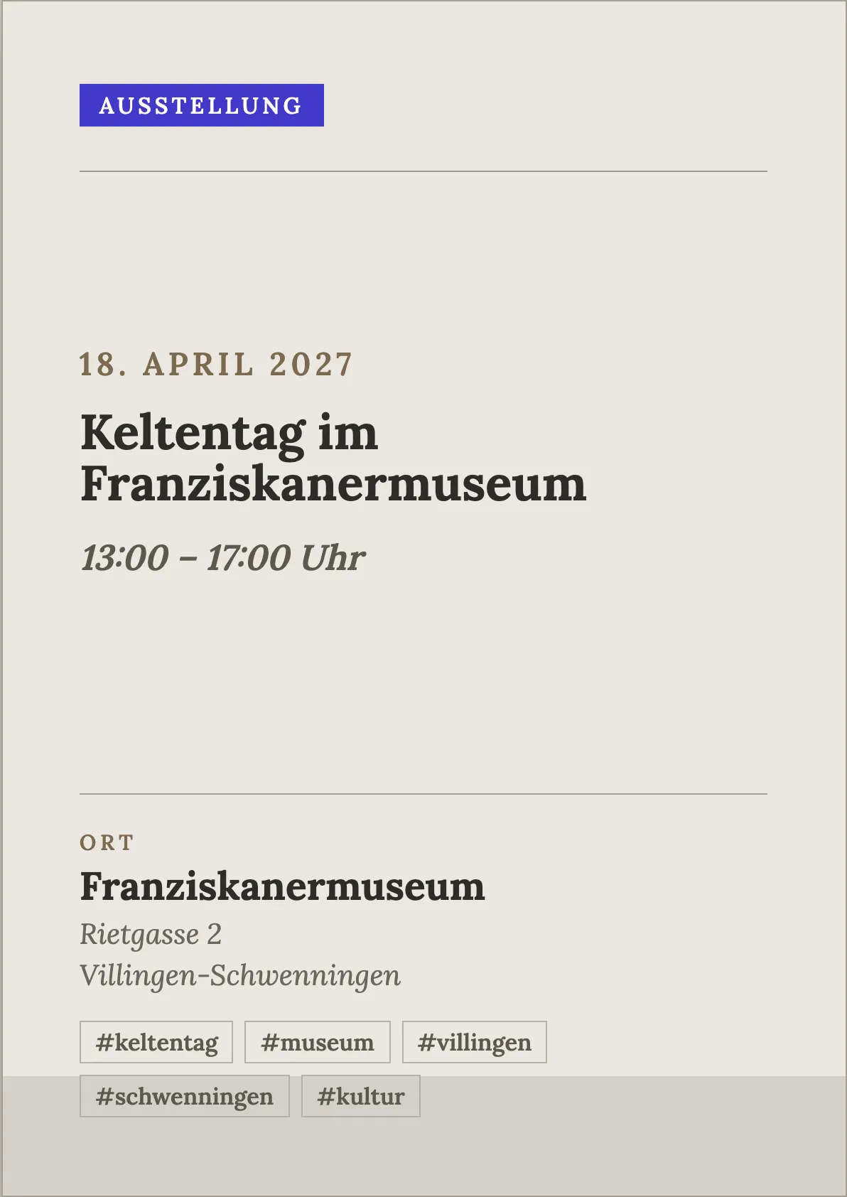 Veranstaltungsflyer