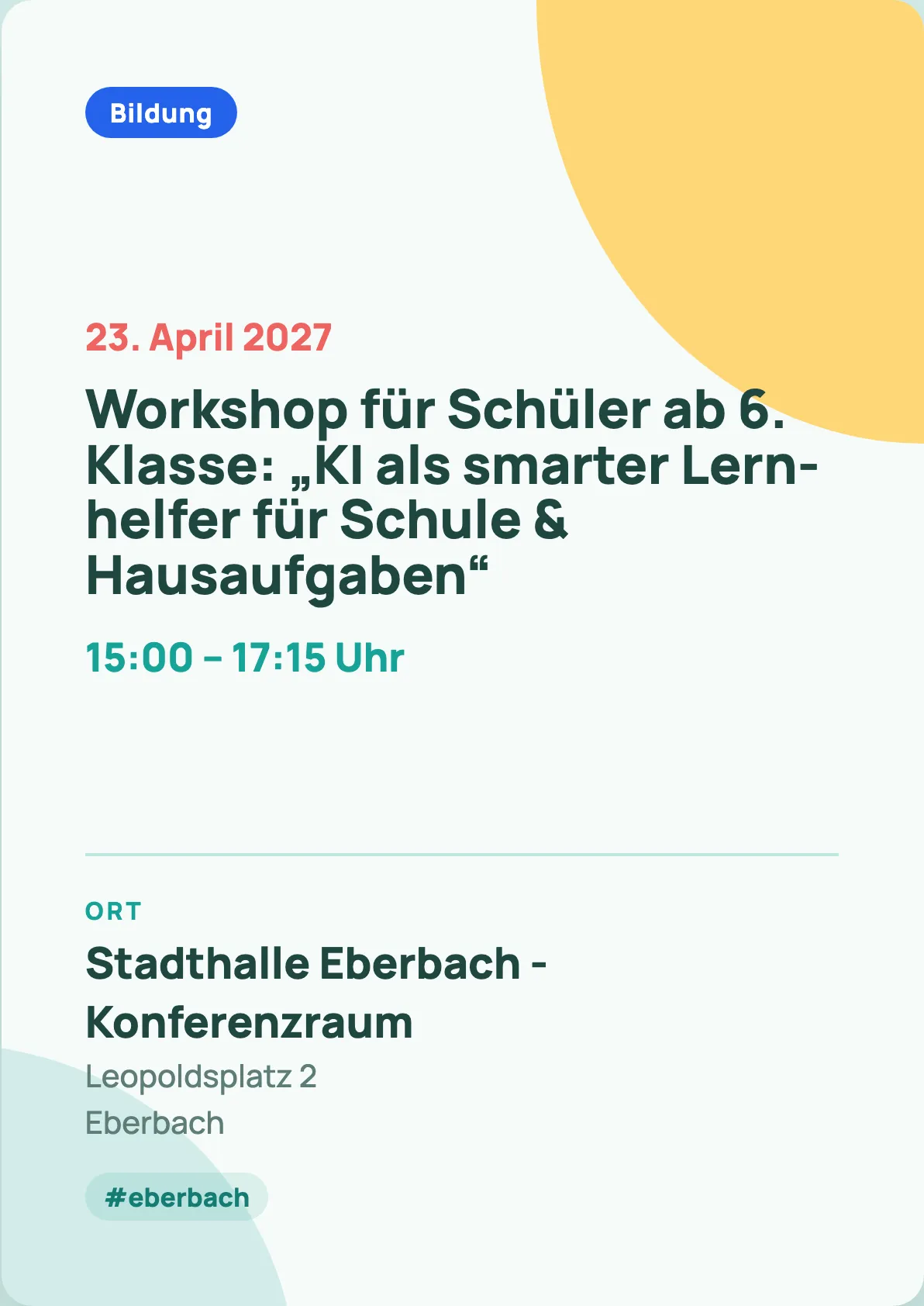 Veranstaltungsflyer