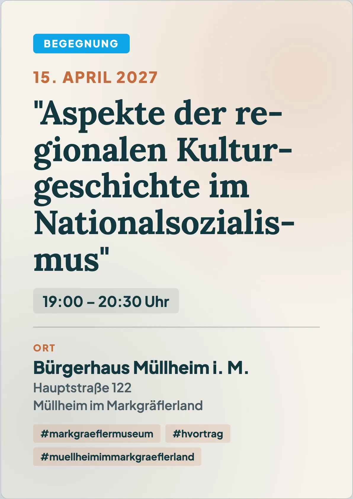 Veranstaltungsflyer