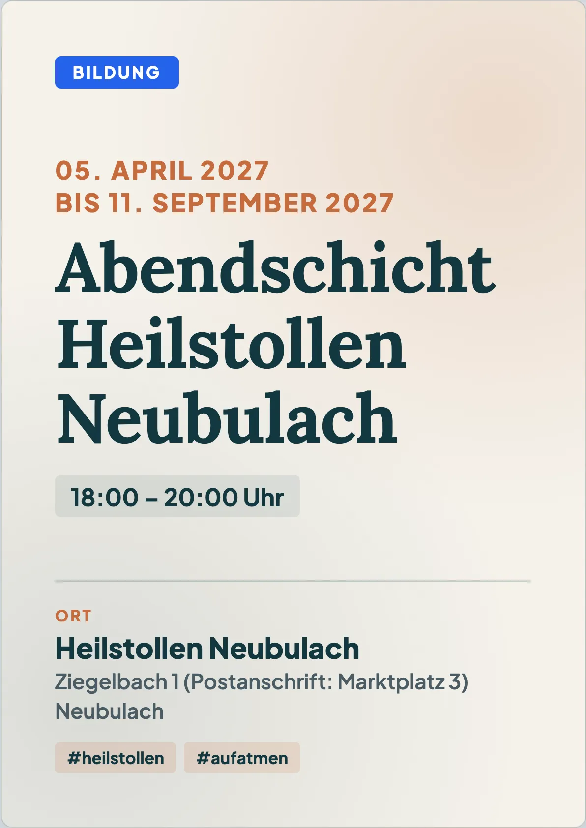 Veranstaltungsflyer