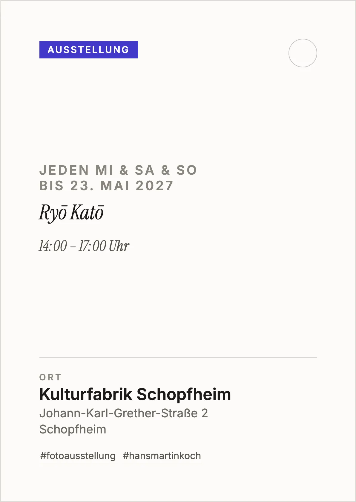 Veranstaltungsflyer