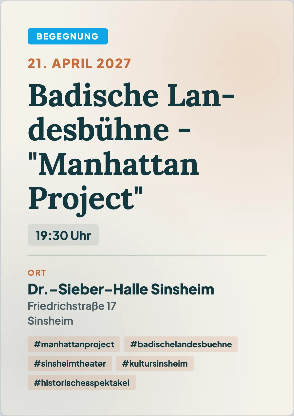 Veranstaltungsflyer
