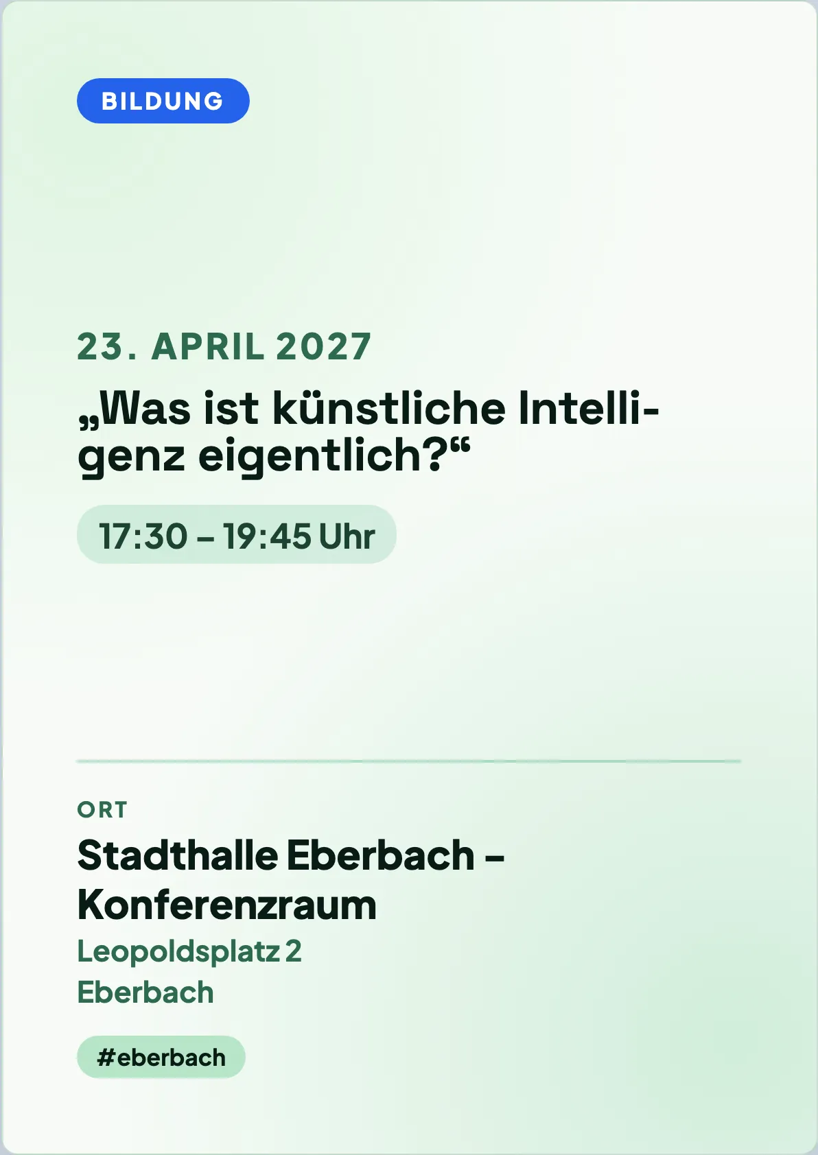 Veranstaltungsflyer