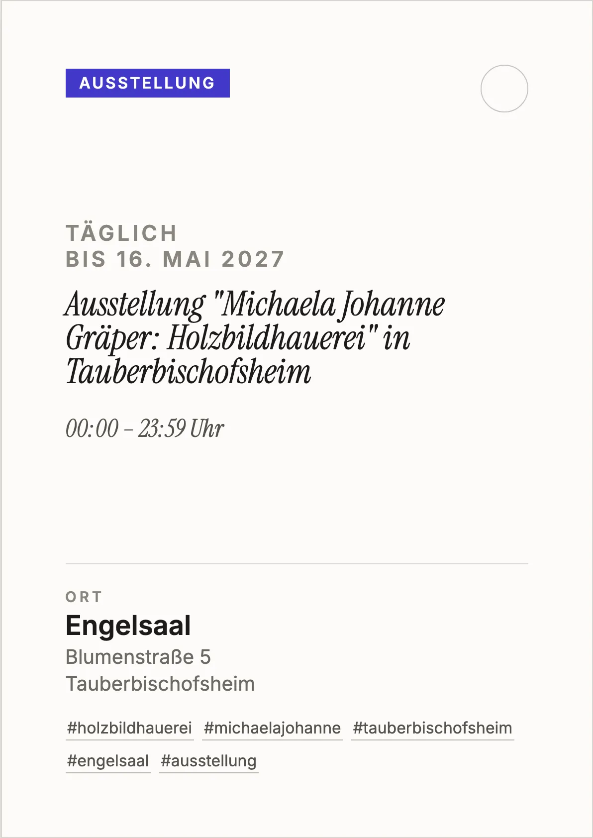 Veranstaltungsflyer
