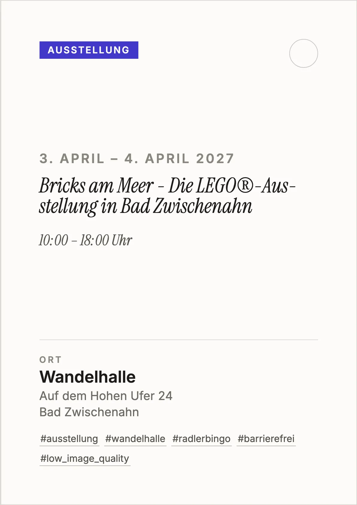 Veranstaltungsflyer