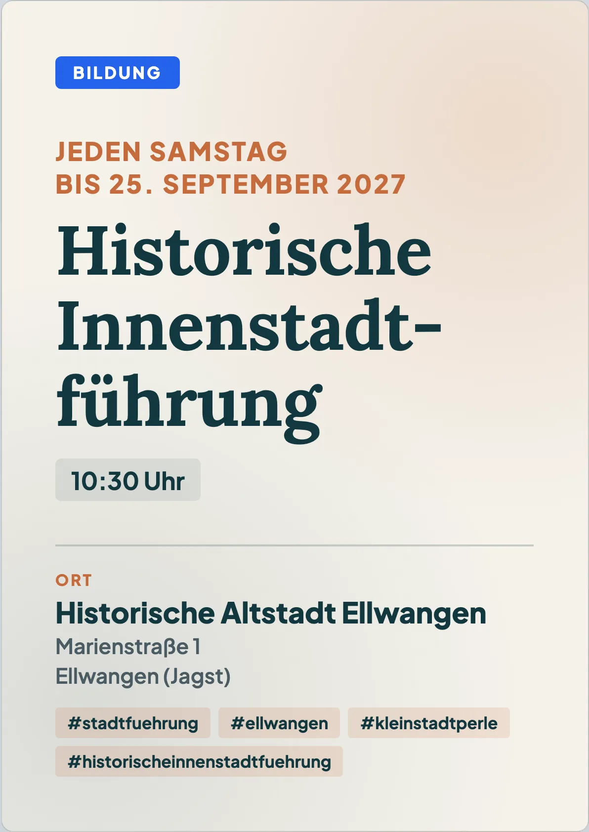 Veranstaltungsflyer