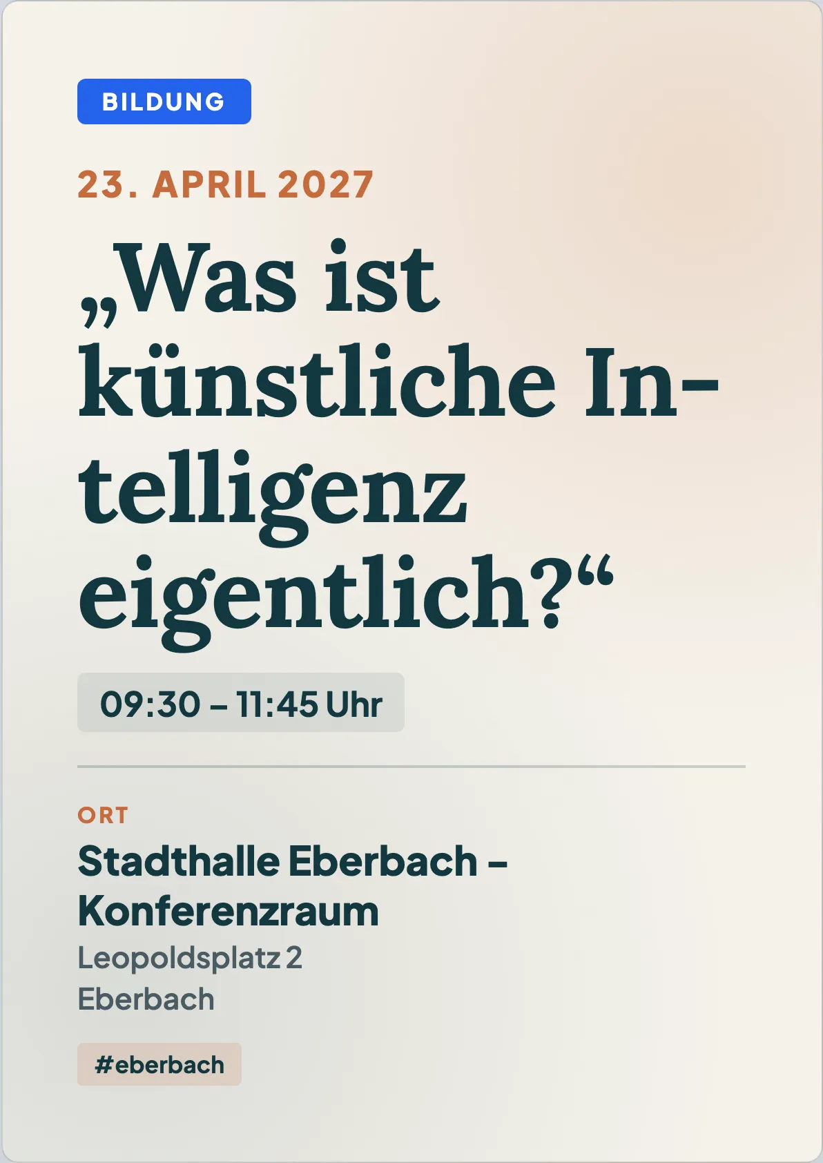 Veranstaltungsflyer