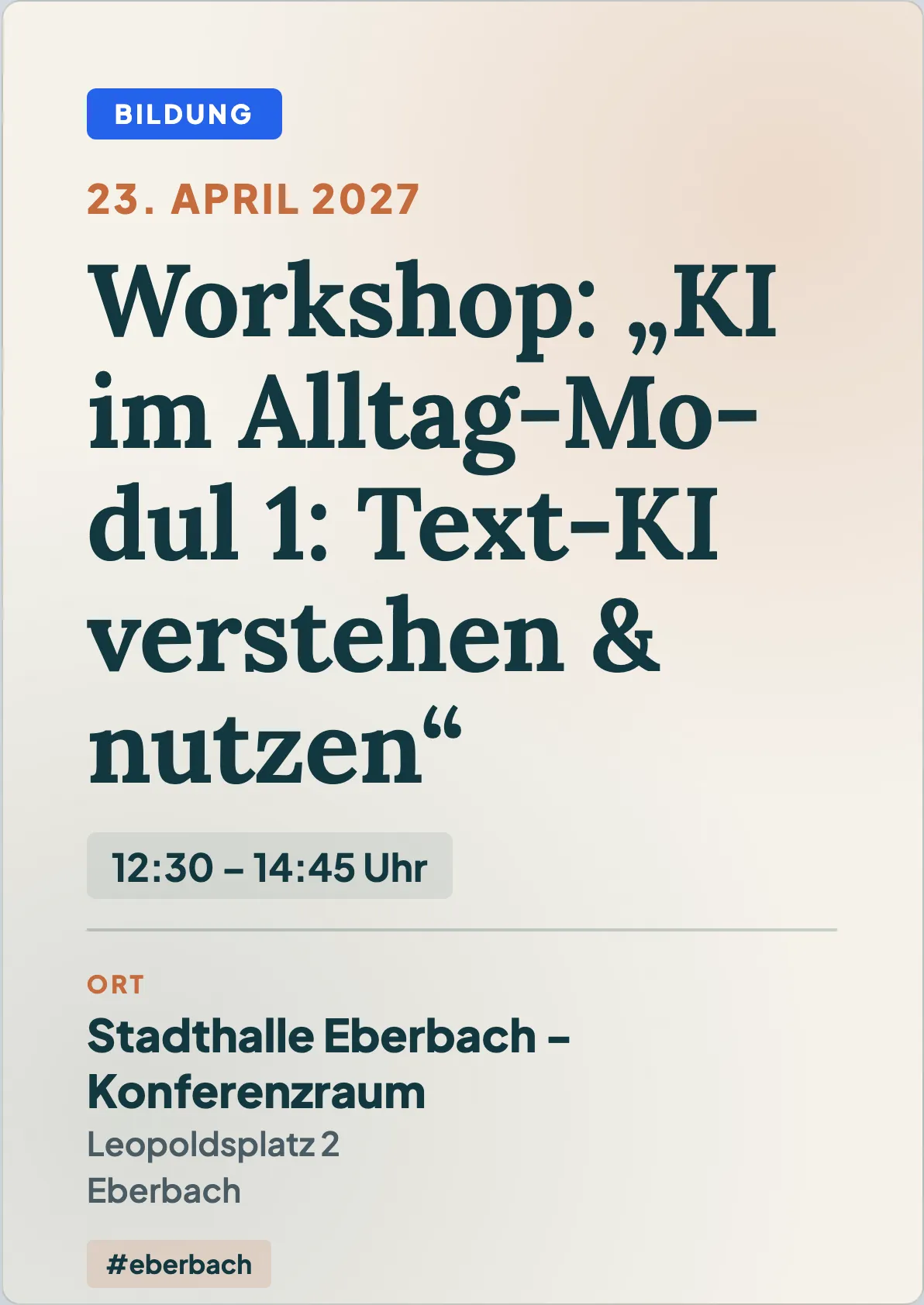 Veranstaltungsflyer