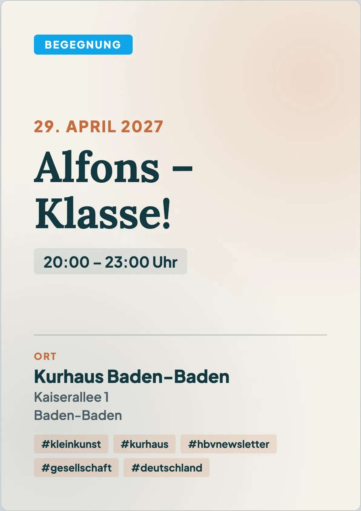 Veranstaltungsflyer