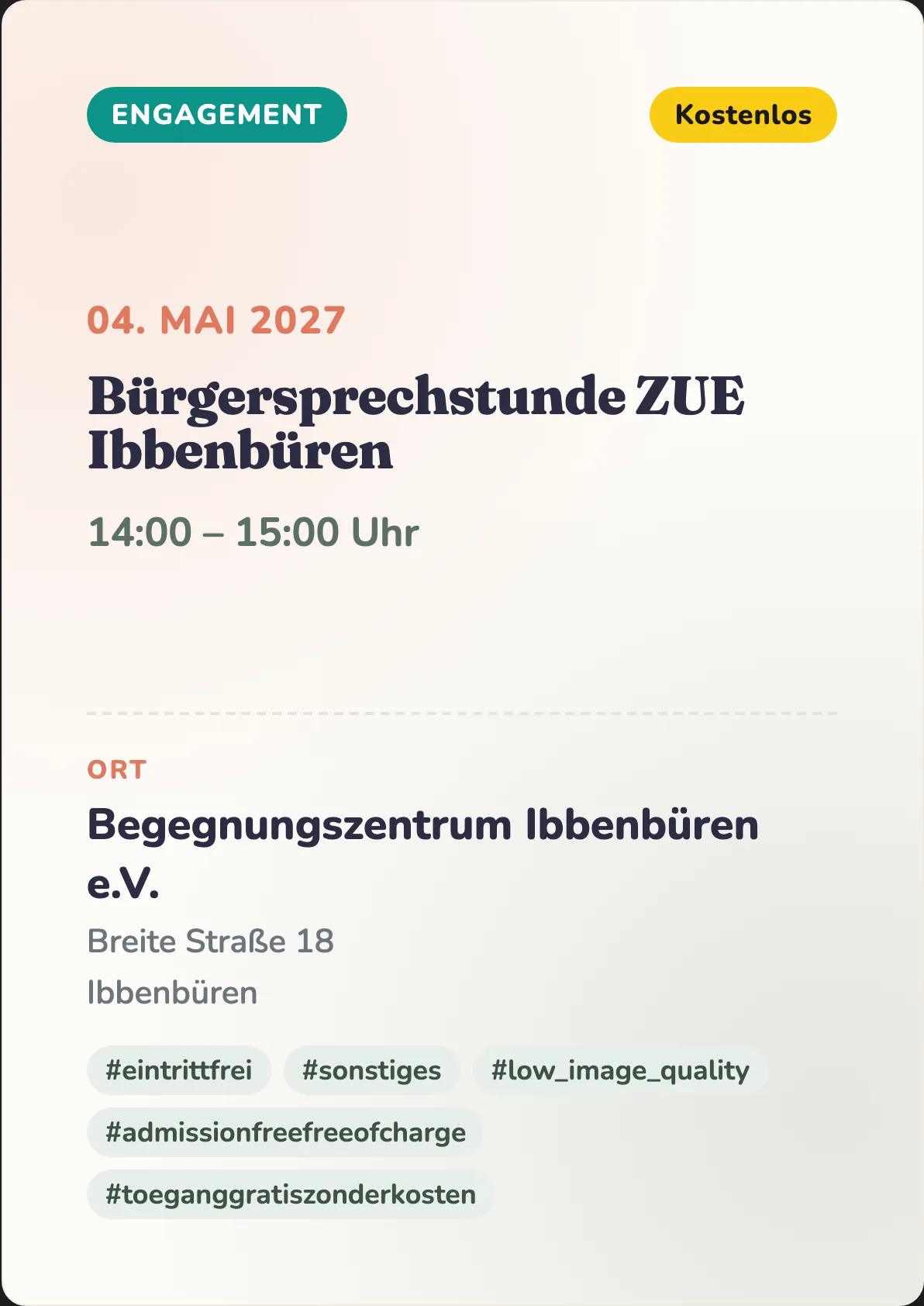 Veranstaltungsflyer