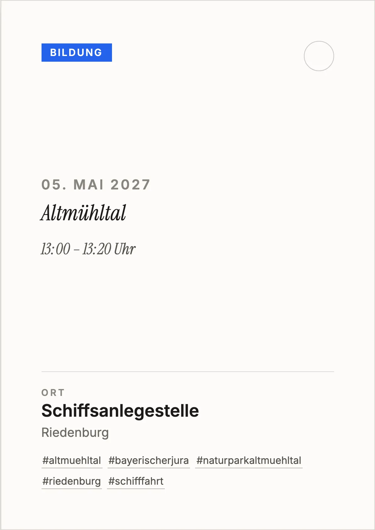 Veranstaltungsflyer