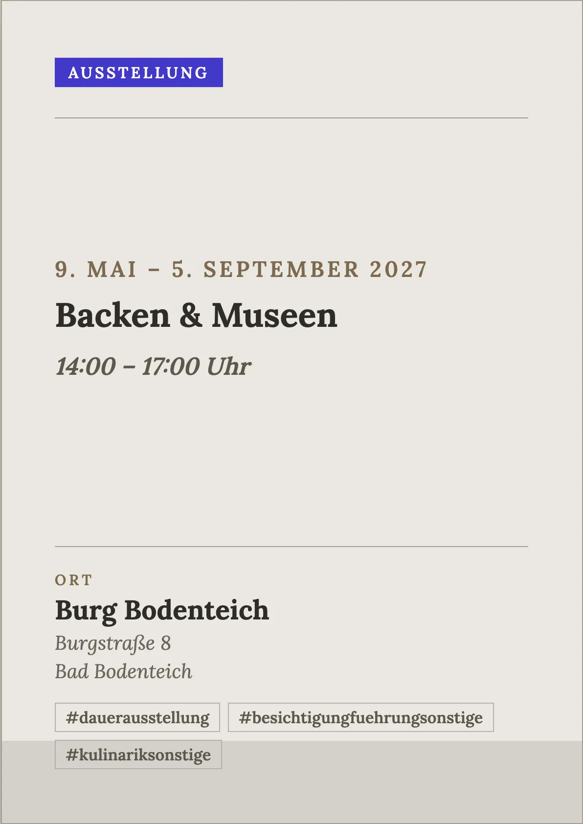 Veranstaltungsflyer