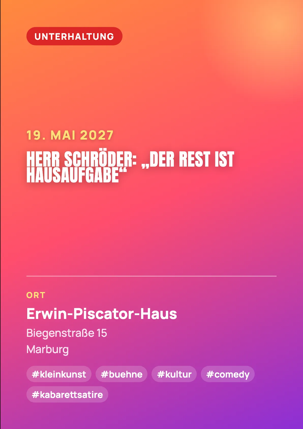 Veranstaltungsflyer