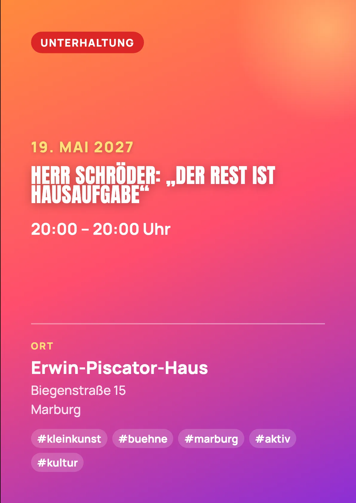 Veranstaltungsflyer