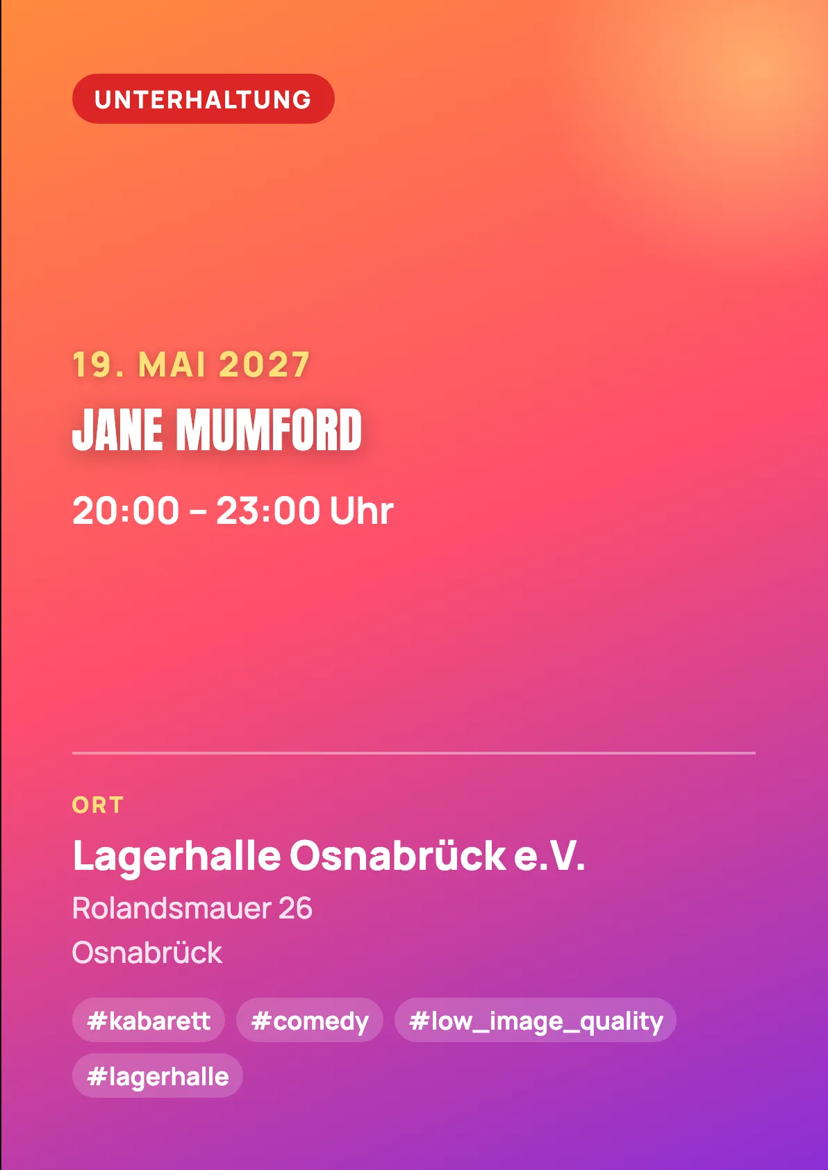 Veranstaltungsflyer