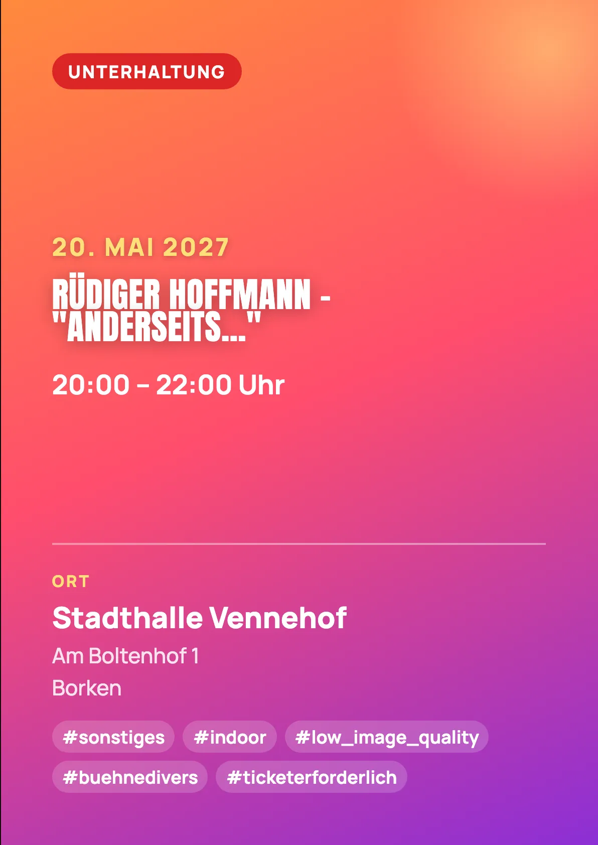 Veranstaltungsflyer