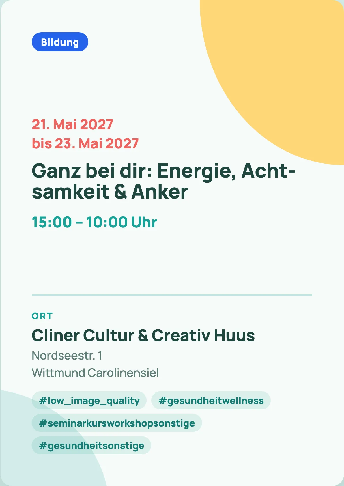 Veranstaltungsflyer