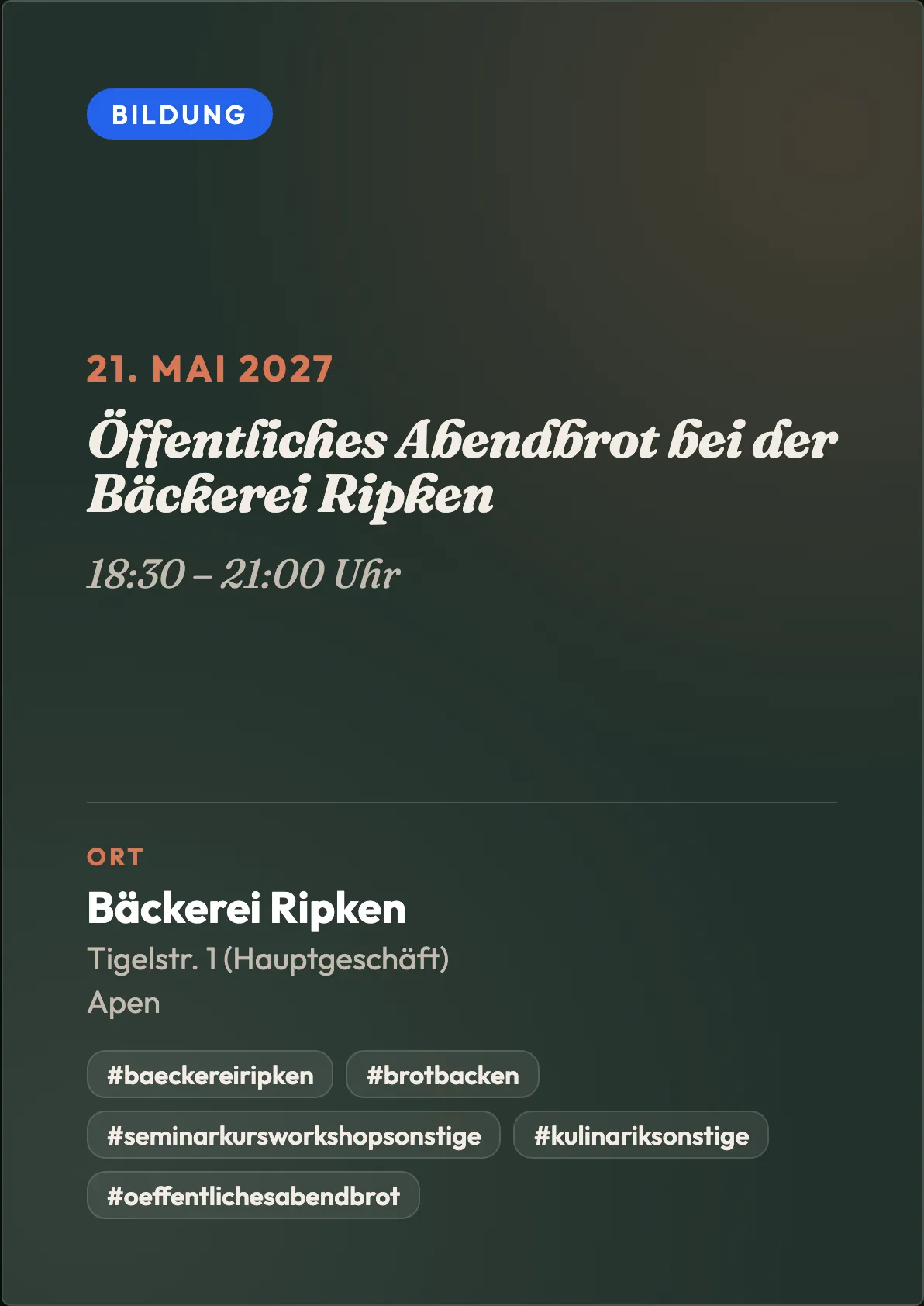 Veranstaltungsflyer